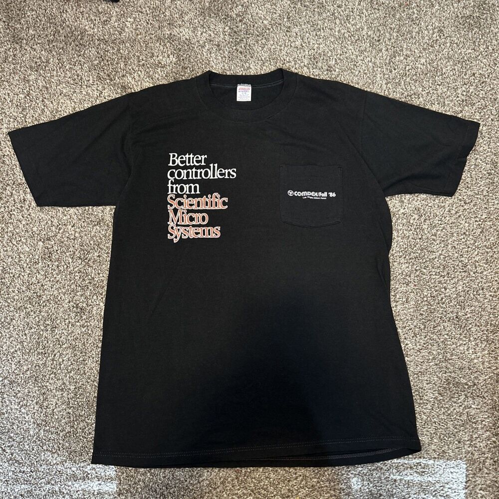 Vintage 1986 Comdex Scientific micro Systems Single Stitch XL Shirt